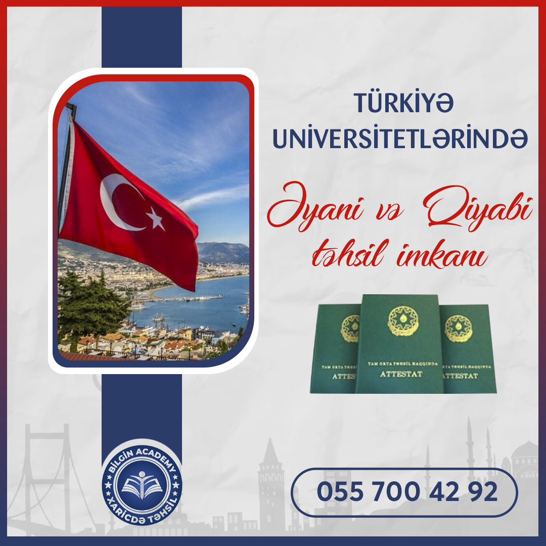 Türkiyə Universitetlərinə həm əyani, həm də qiyabi qəbullar başladı!